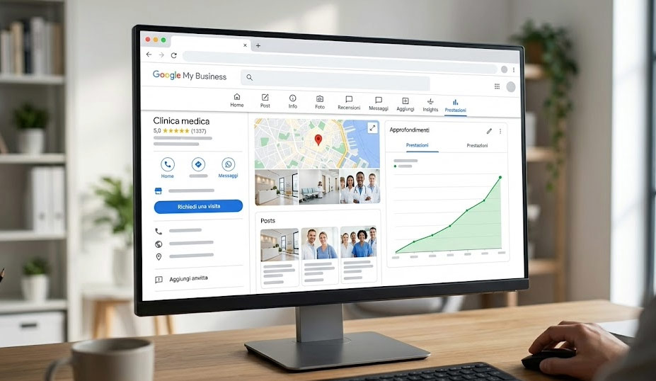 Schermata Google My Business ottimizzata per uno studio professionale a Trento